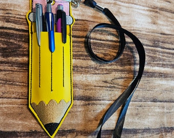 Pencil Pen Holder Lanyard, Keychain for Lanyard, Stylus Holder, Pen Keychain Case, Pen Holder, dry eraser Holder lanyard Teacher Pen Holder