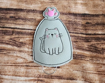 Fat Cat Key Sleeve, Key Keeper Pouch, Key Case, Key Organizer, Kitty Key Holder