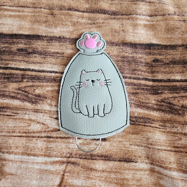 Fat Cat Key Sleeve, Key Keeper Pouch, Key Case, Key Organizer, Kitty Key Holder