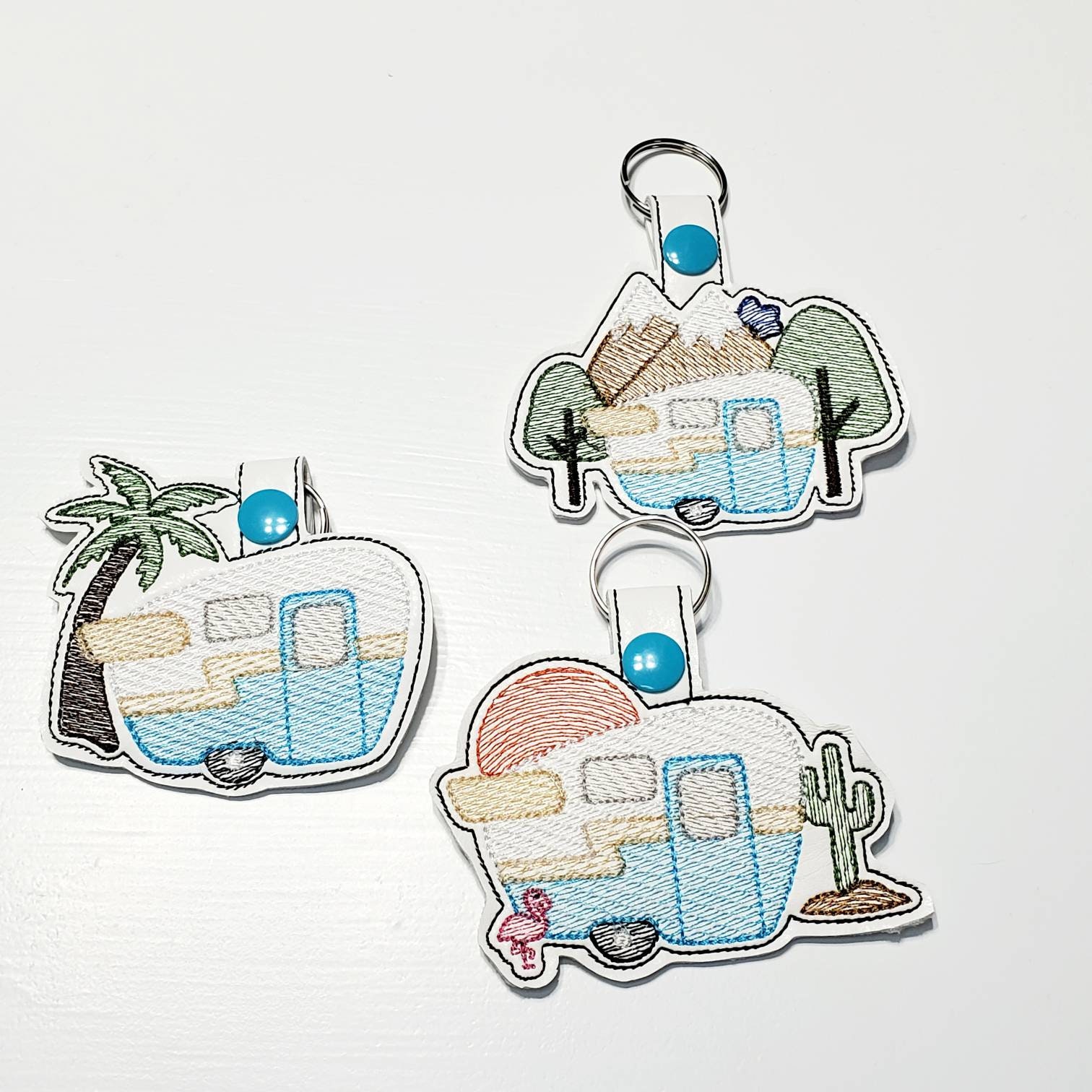 Rv Camper Keychain Travel Trailer Key Chain Fob mountain Etsy