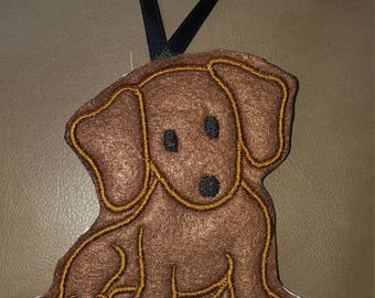Personalizado Dachshund perro fieltro ornamento