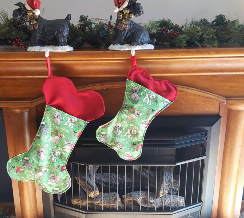 Christmas Dog Stocking Bone shaped dog stocking small or large image 2