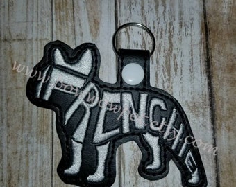 French bulldog, frenchie breed  Keychain Key Fob Tag