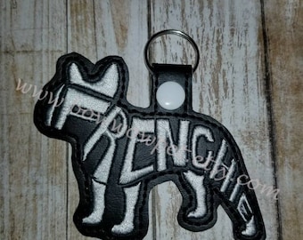 French bulldog, frenchie breed  Keychain Key Fob Tag
