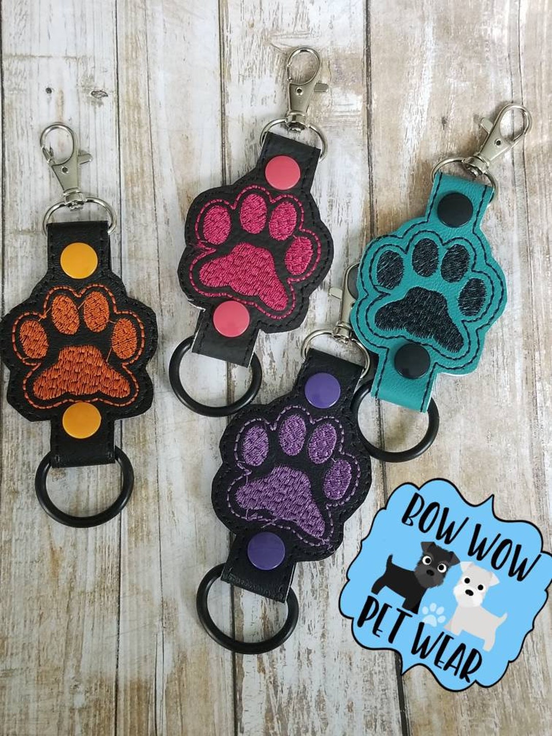 Pawprint Water Bottle Holder Keychaindrink Bottle Holder Key Etsy