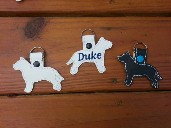 Pitbull Personalized Keychain Key Fob Tag - image 3