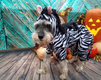 Zebra Dog Costume | Dog Halloween Costume | Pet Zebra Costume | Dog Zebra Pajamas |  Cat Zebra Costume | Dog Zebra Halloween outfit