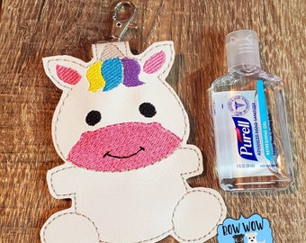 Unicorn Hand Sanitizer Holder Keychain