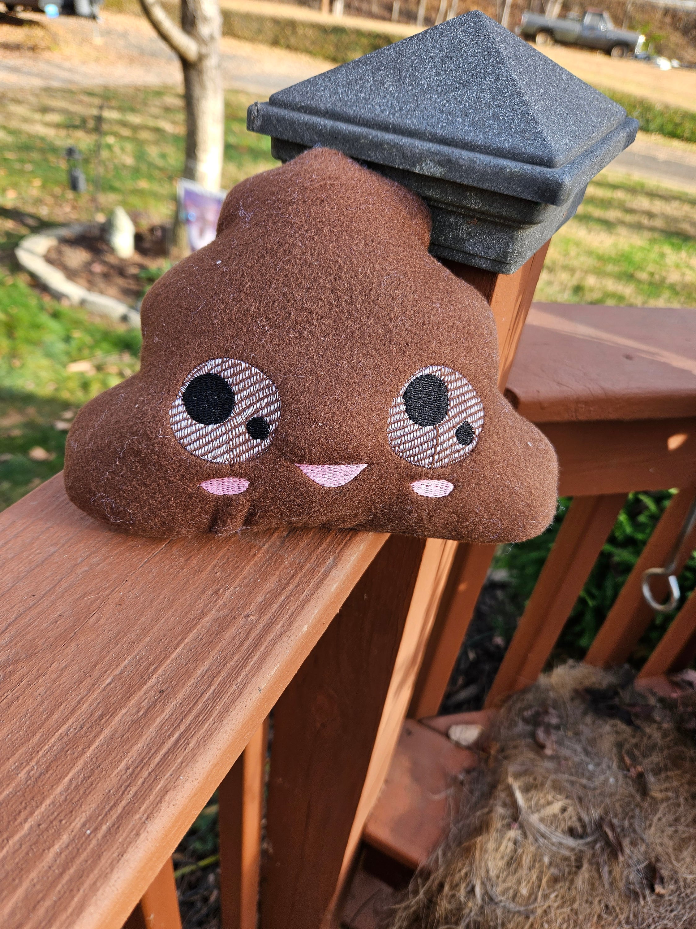 Poop emoji keychain