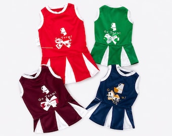 Dog Cheerleading outfit Megaphone Go Team! Customization available