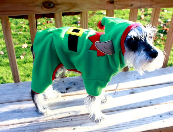 dog christmas outfit elf