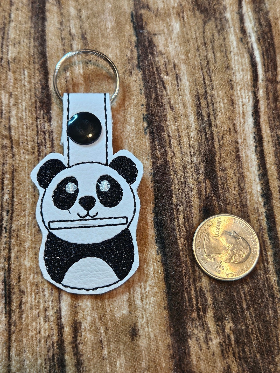 Panda Quarter Holder Keychain, Panda Bear Quarter Keeper Key Chain ...