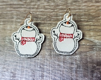 Pendientes de Navidad Snowman Beso Snowflake