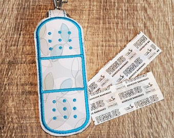 Bandage case keeper Keychain Key Fob Tag