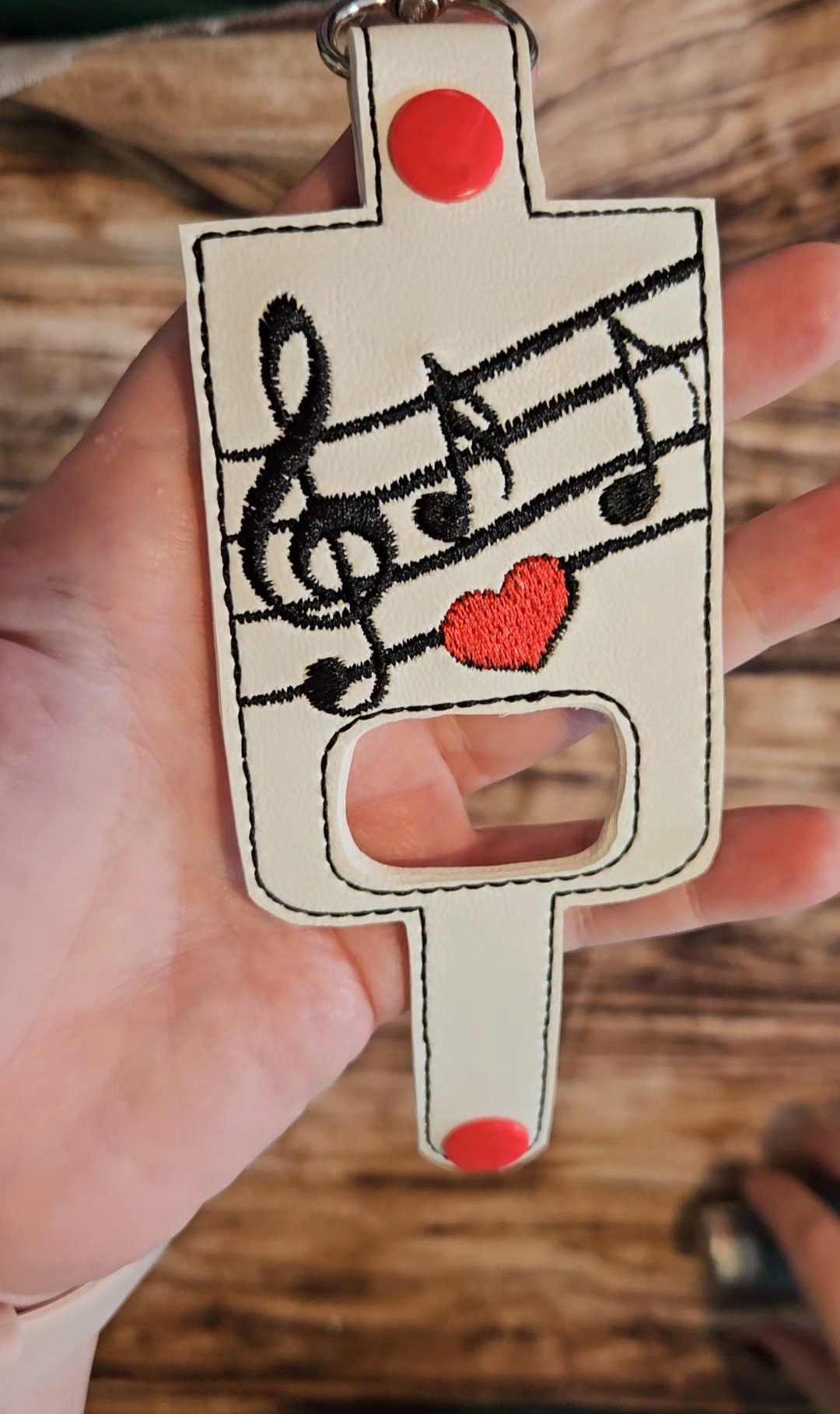 Music Notes Heart Inhaler Holder Keychain, Music Love Heart Inhaler ...