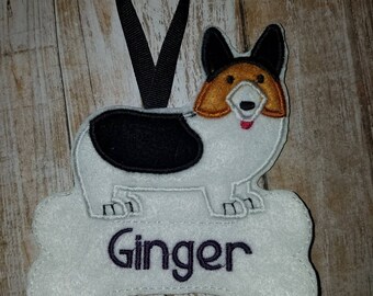 Personalized Corgi Dog felt Ornament