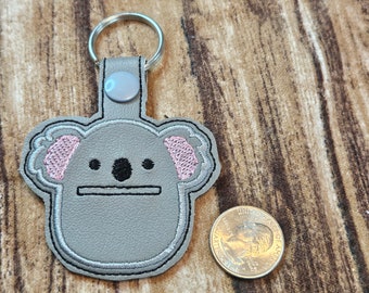 Koala Quarter holder keychain, koala Bear quarter Keeper Key chain, Cute animal Quarter holding key fob