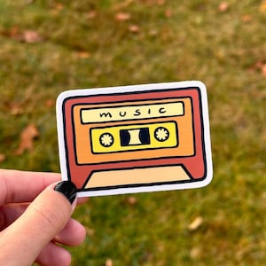 Adesivo per musicassetta - Pegatina Casete de Musica - Retro Aesthetic