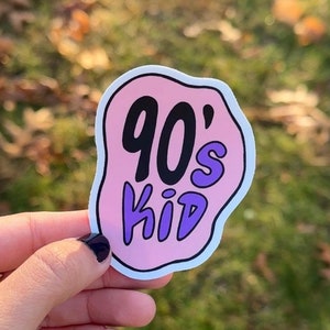 Adesivo per bambini anni '90 - Pegatina de los 90s - Design retrò - Millennials