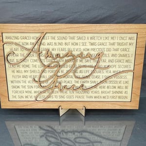 Amazing Grace Wooden Plaque