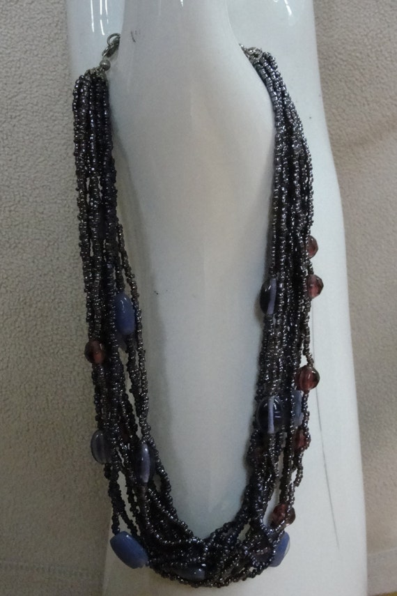 Vintage Hand beaded Seed Bead Necklace