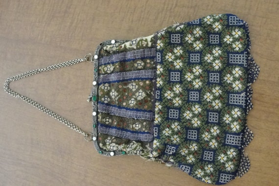 Victorian Embroidered and Beaded Purse - image 1