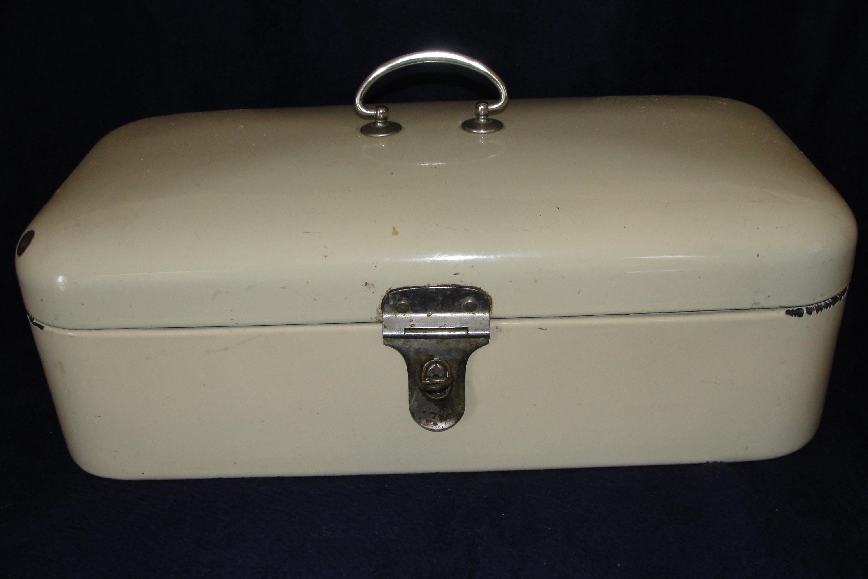 ブレッドボックス（ビンテージ） 1940年代のヴィンテージ エナメル蓋付きブレッドボックス/ビン