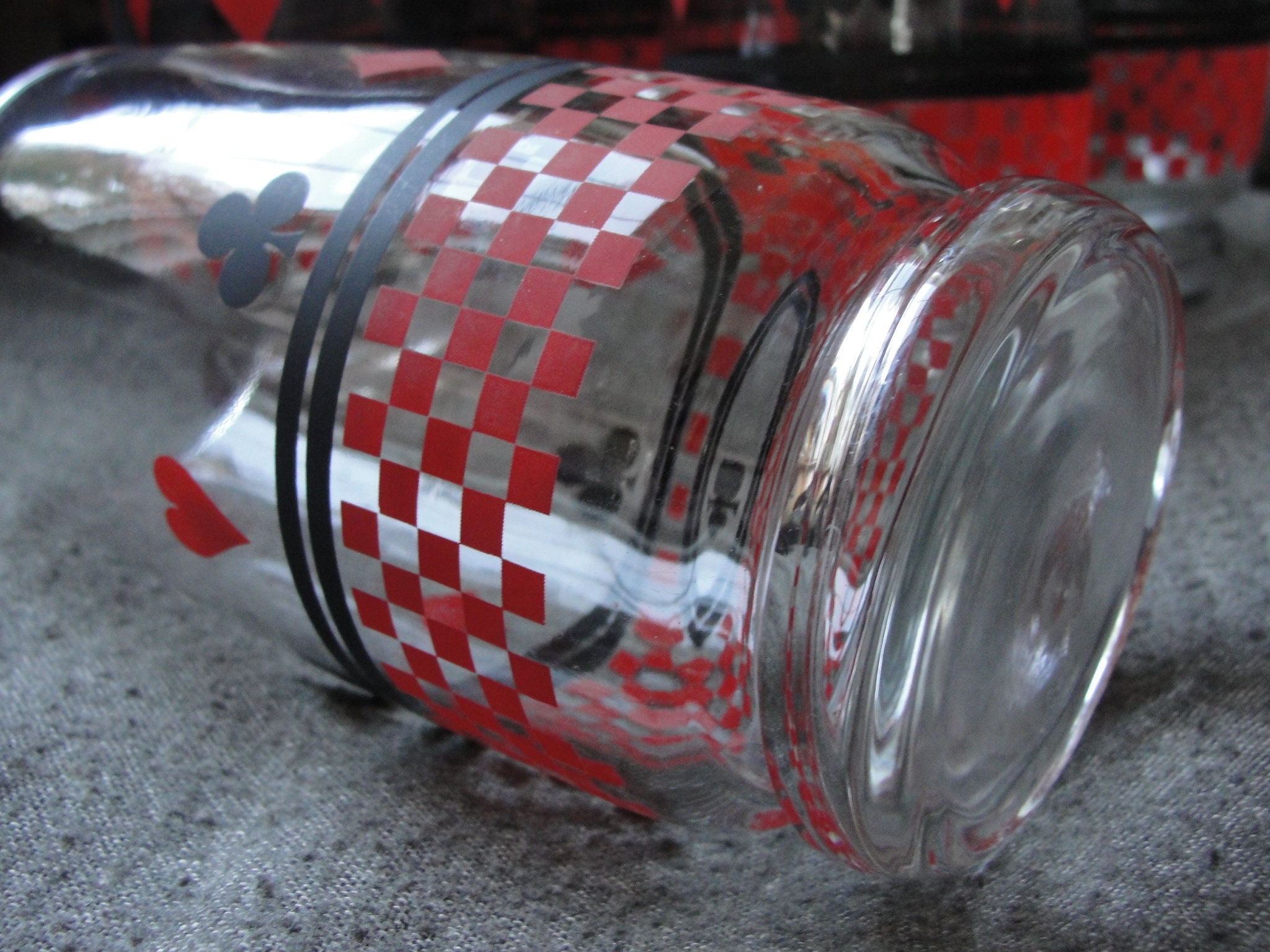 Set of 6 Vintage Poker Theme "card Suit" Glass Tumblers - Etsy