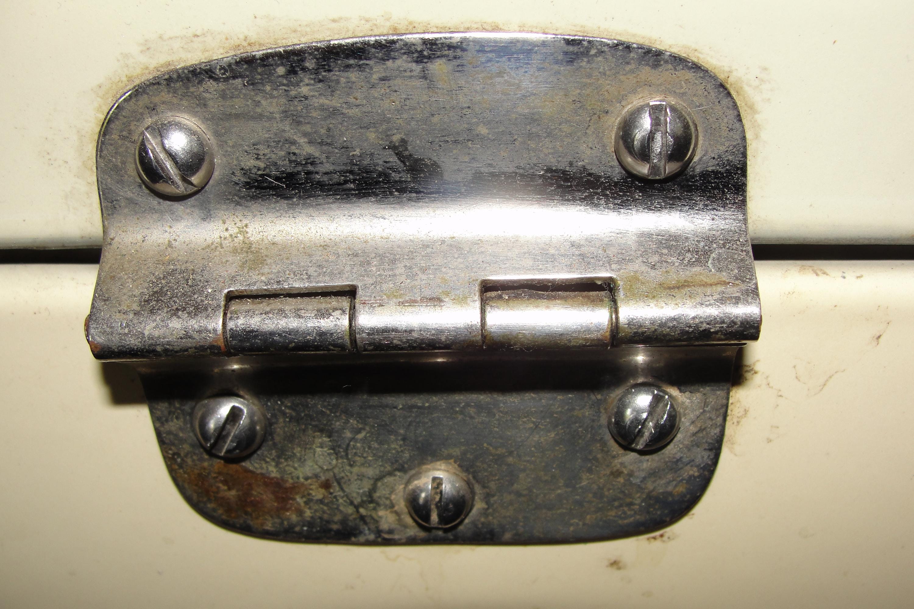 1940年代のヴィンテージ エナメル蓋付きブレッドボックス/ビン