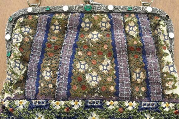 Victorian Embroidered and Beaded Purse - image 4