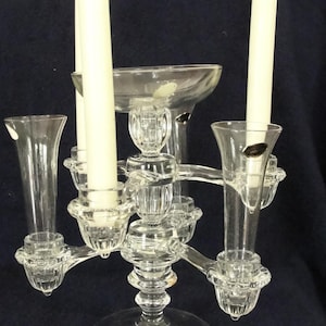Antique 1930&#39;s Cambridge Glass 8 Arm Epergne Candleabra
