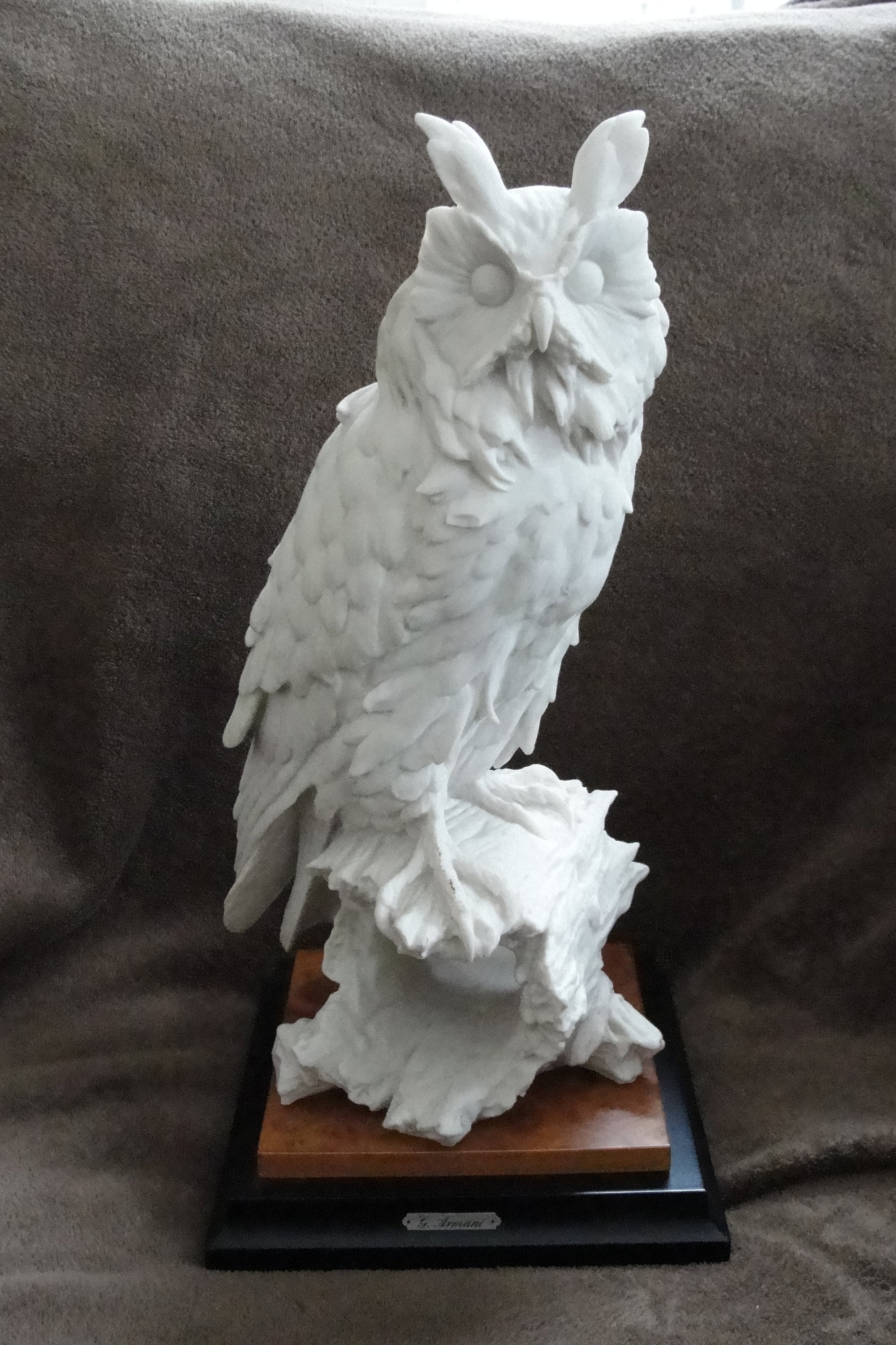Vintage G. Armani Resin Carved Owl