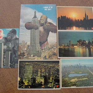 Lotto di sei cartoline vintage Manhatten New York Post