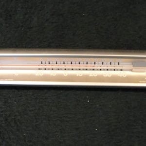 Vintage 1970&#39;s Georg Jensen Denmark Aluminum Desk Thermometer