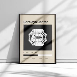 Brooklyn Nets Poster, Barclays Center Poster,  Brooklyn Nets Art, Basketball Prints, NBA Wall Art, Brooklyn Wall Art, Brooklyn Nets Modern