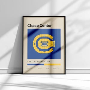 Golden State Warriors, Chase Center Poster, GSW Art, Basketball Prints, NBA Wall Art, Golden state Wall Art, GS Warriors Modern
