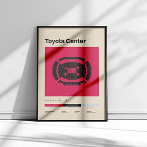 Houston Rockets Poster, Toyota Center Poster, Houston Rockets Art, Basketball Prints, NBA Wall Art, Houston Wall Art, Houston Rockets Modern