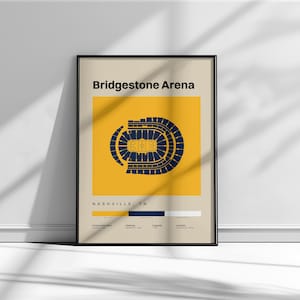 Nashville Predators Poster, Bridgestone Arena Poster, Sports Art, Hockey Prints, NHL Wall Art, Minimalist Office Art, Modern Sports Prints
