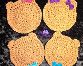 Handmade Crochet Teddy Coaster