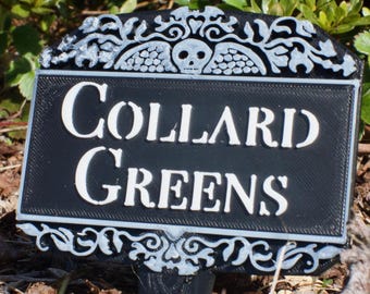 Gothic Skull Herb Garden Markers: Witchy Plant Labels