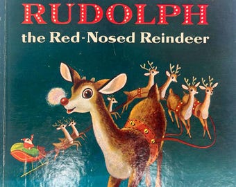 Rudolph the Red-Nosed Reindeer - Vintage Book Nostalgic Christmas