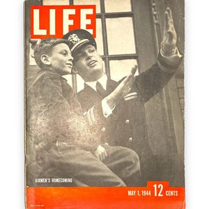 LIFE Magazine - May 1 1944 - War Time Literature - Vintage Advertising News & Events - C1940s