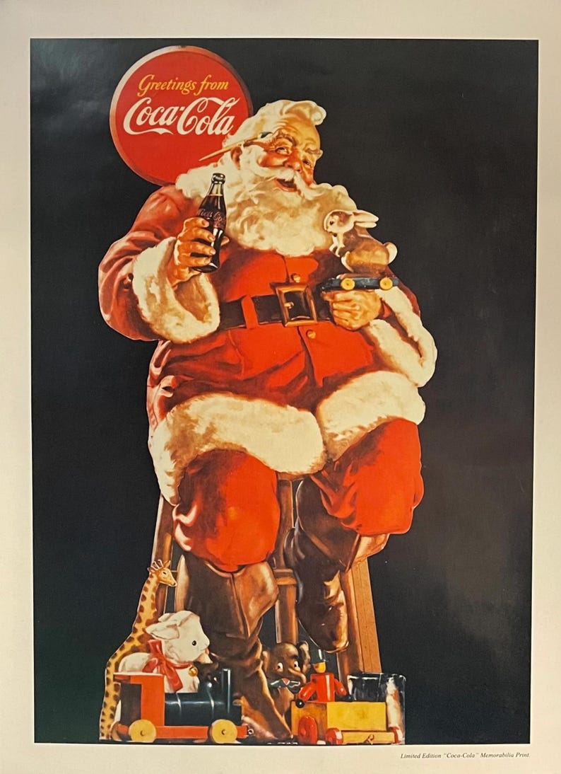 Original Vintage Coca Cola Memorabilia Print - Offical Limited Edition ...