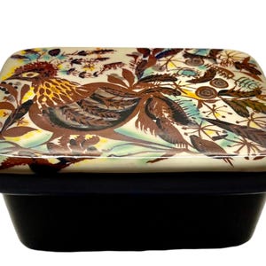 Antique Royal Copenhagen Fajance Fine Porcelain Butter Dish - Marianne Johnson - Rare in Royal Blue - C1940s