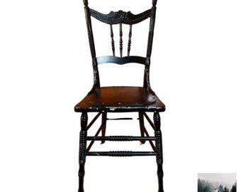 Antique Victorian Style Chair Circa 19th Century Perforated Seat - 1900s chair