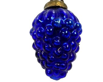 Incredible 1880 Grape Cluster Glass Kugel / Christmas Ornament