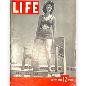 LIFE Magazine - July 29 1940 - War Time Literature - Vintage Advertising News & Events - C1940s