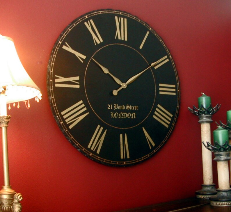 London Town 36 inch Large Wall Clock Personalized antique Etsy