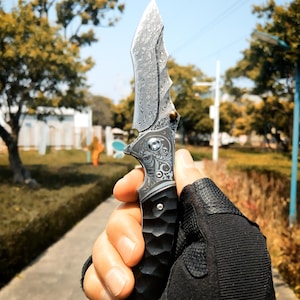 Fathers Day Gift For Dad, First Father&#39;s Day Gift, Damascus knife, Gift from Wife, Daughter, Son