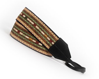 dSLR Camera Strap, Southwestern Stripe, Brown, Tan